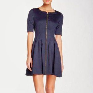 Betsey Johnson Full Zip Blue w/ Black Trim Dress 2